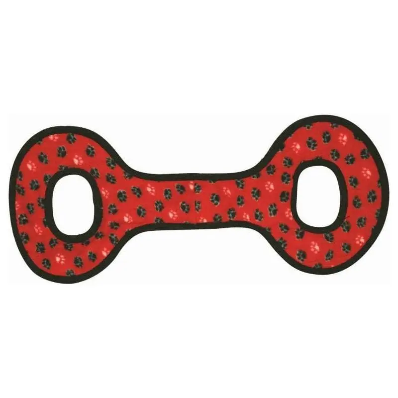 Tuffy Ultimate Tug-O-War Red Paws Durable Tough Dog Toy
