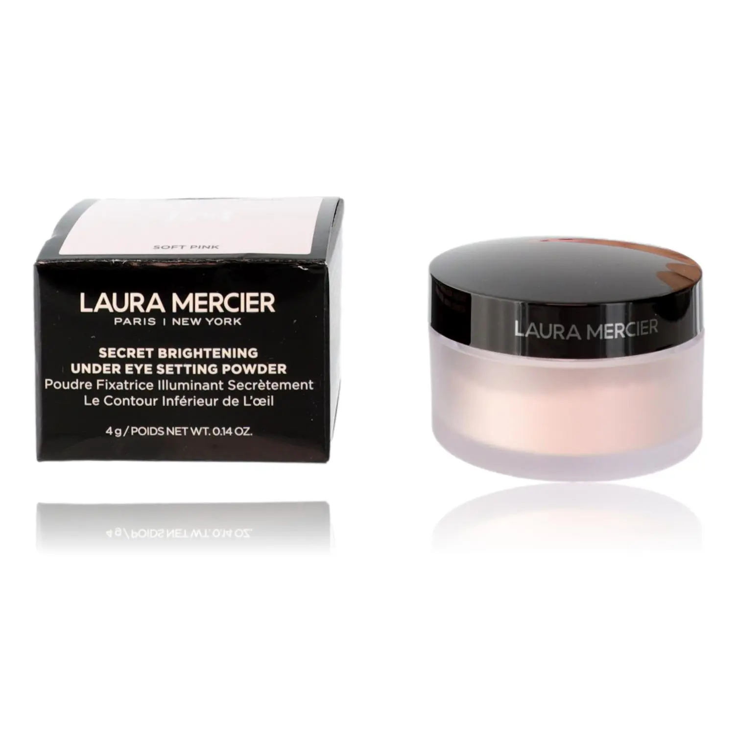 Laura Mercier Secret Brightening Powder Cosmetic, .14 oz Under Eye Setting Makeup, Soft Pink Formula That Brightens Eyes, Concealer, Setting Powder, Under Eyes