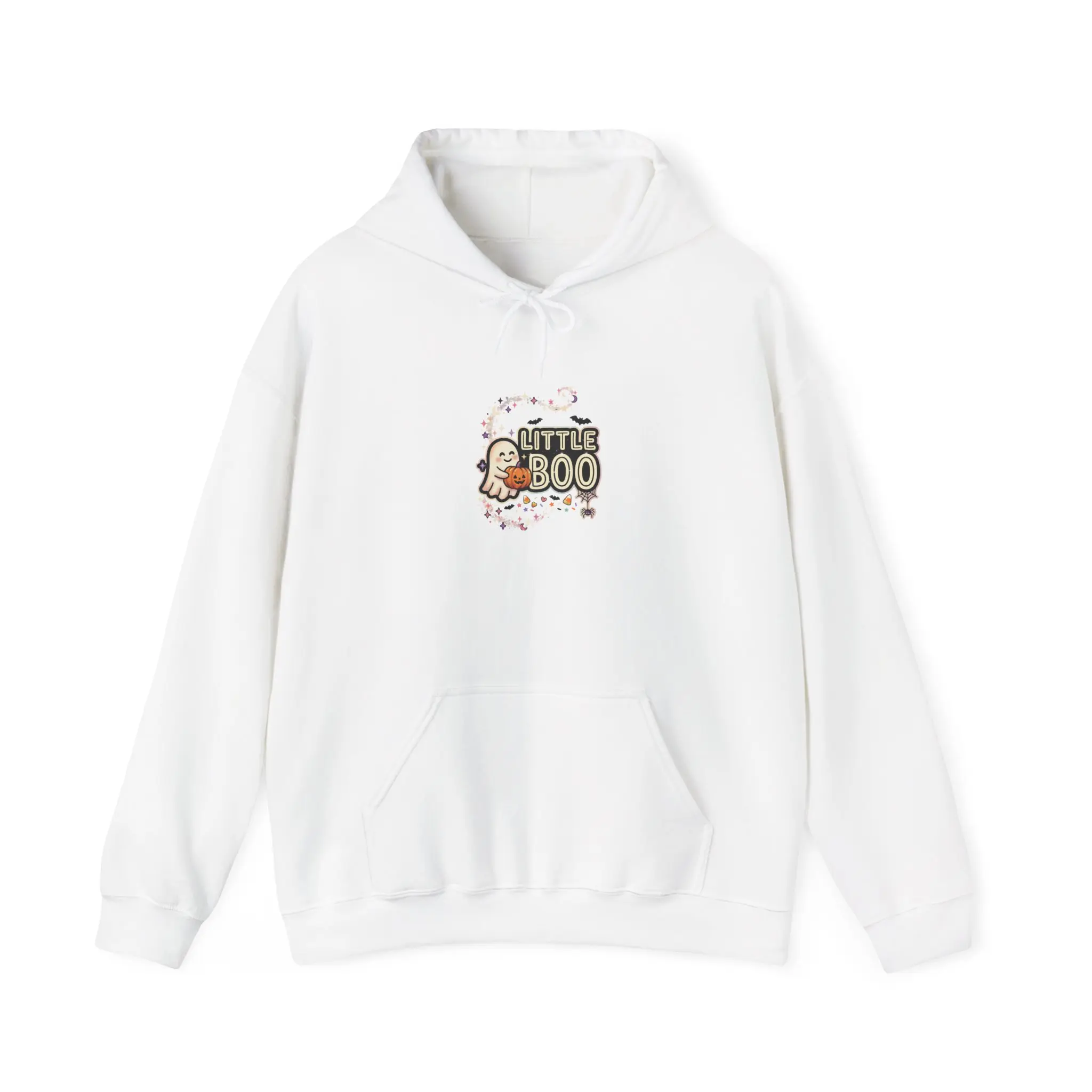 Little Boo Hoodie | Matching Halloween Family Shirts, Ghosts & Bats Design