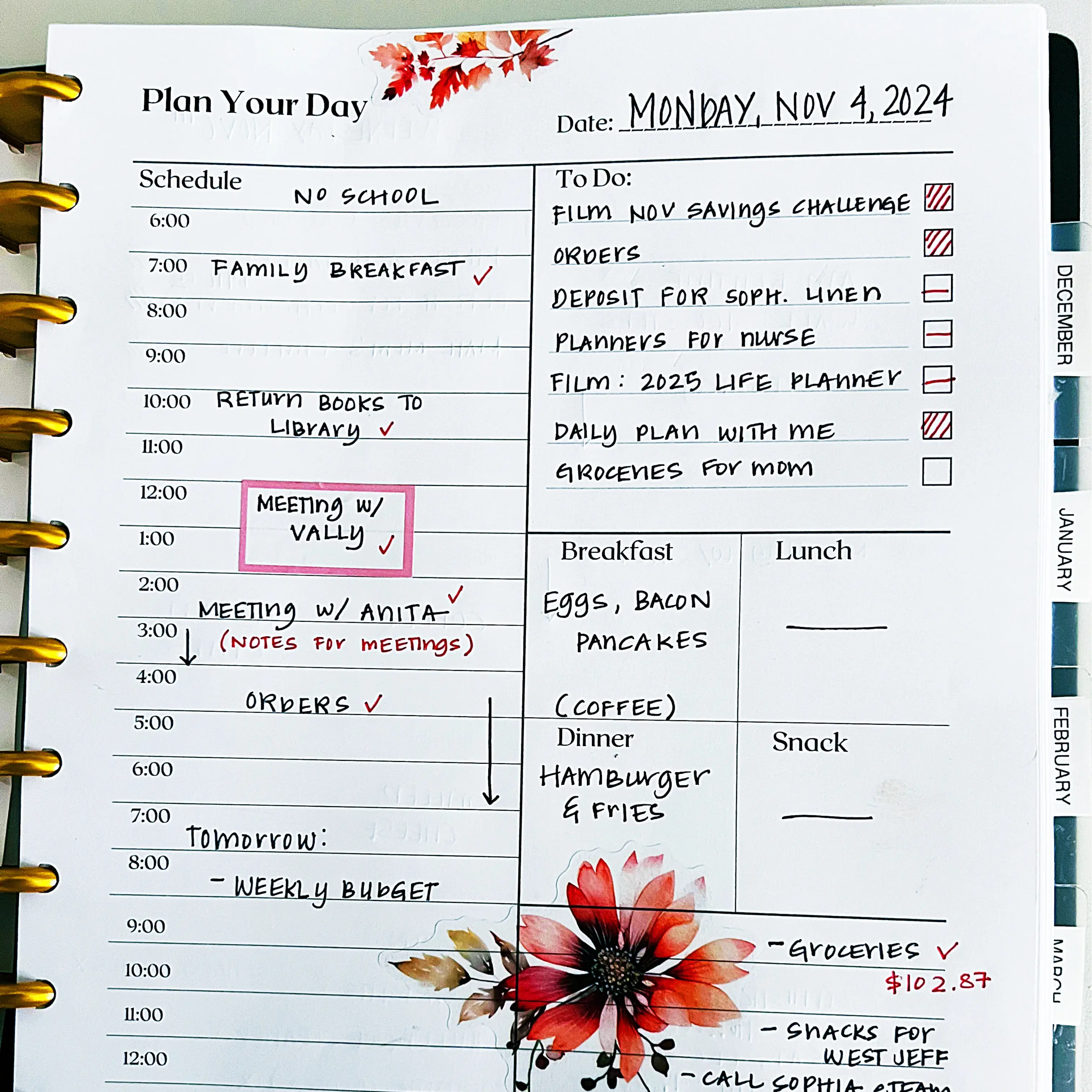 Daily Hourly Undated Planner - 6 Month Undated Planner