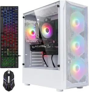 STGAubron Gaming PC Desktop Computer, AMD Ryzen 5 5500 up to 4.2G, GeForce RTX 3050 6G, 16G DDR4, 1T SSD, WiFi 6, BT 5.2, RGB Fan x4, Windows 11 Home