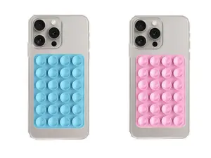 2CPS Silicone Phone Sticky Grip, Suction Phone Case Mount Hands-Free Sticky Cell Phone Grip