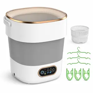 Portable Washing Machine, Folding 20L Mini Washer and Spin-Dryer, 3 Cleaning Modes & Deep Cleaning Small Compact Laundry Machine of Small Clothes for Apartments, Dormitories,Home, RV, Travel, White
