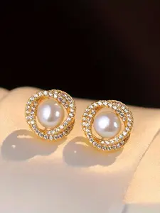 Luxurious French Elegance Imitation Pearl Ear Cuff, Fashionable Versatile Clavicle Chain Accessory, All Seasons Jewelry