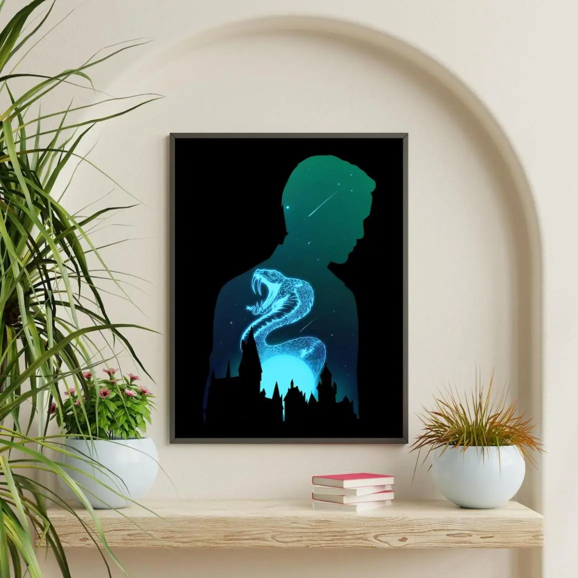 Slytherin Poster, Hogwarts Houses Wall Art, Potterheads Gifts, Hogwarts Wall Art, Wizarding World Art, Vintage Fashion, Classic