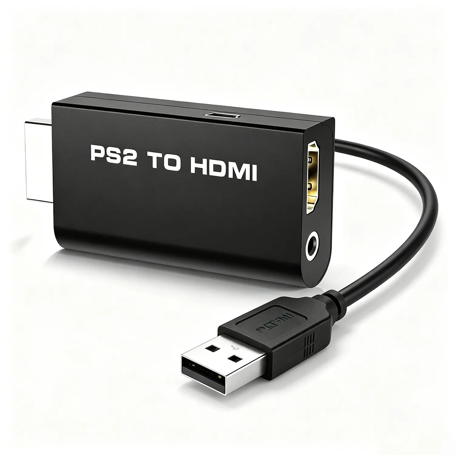 PS2 to HDMI Adapter Universal Display for Playstation 2 with 480i 576i 480p Support Full Digital HD Output Easy Plug-and-Play Self-Powered 3.5mm Audio Output