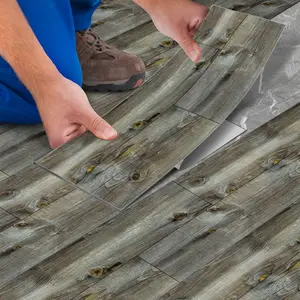 Wood Grain Pattern Floor Stickers, Vinyl Plank, Strong Adhesive, Self-Adhesive & Easy Cleaning, Moisture-Proof, Ideal for Living Rooms, Bathrooms, Bedrooms