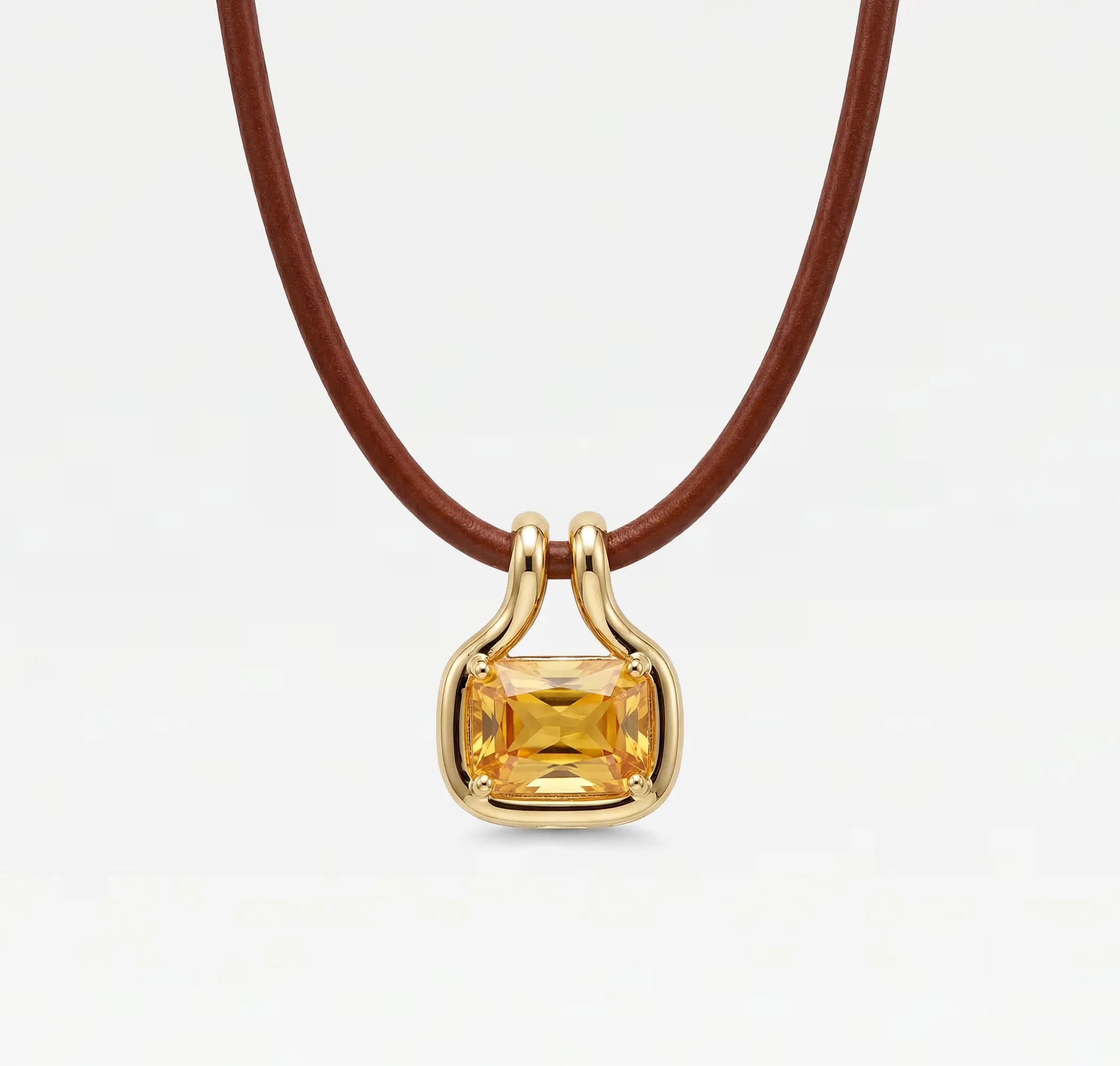 The Naia Non-Natural Citrine Pendant Necklace, Jewelry Accessory for Daily Wear