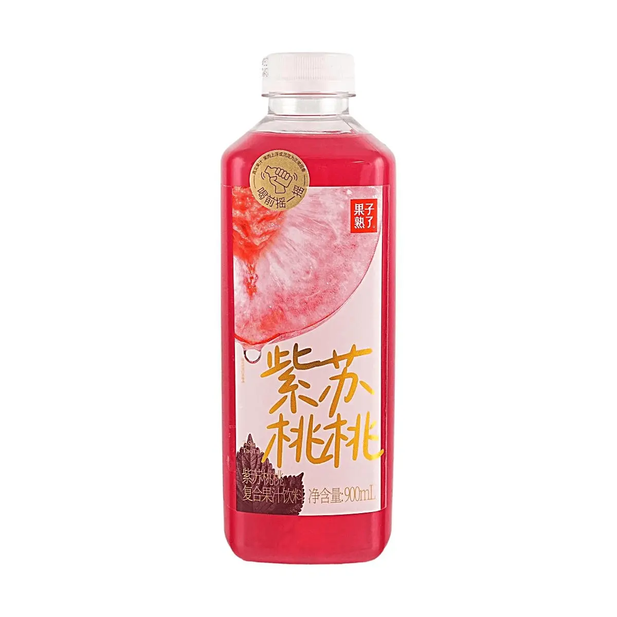 GZSL Perilla Peach Juice Drink 900ml - Rich Fruity Aroma, Refreshing & Delicious