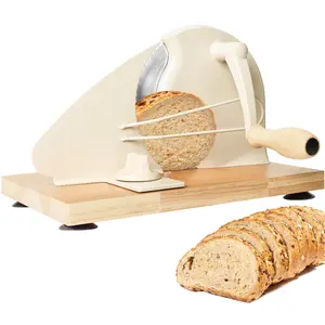 2026‘s Upgraded Manual Bread Slicer for Homemade Sourdough Bread Adjustable Thickness Bread Cutter with Metal Guide,Hand Crank Bread Slicer with Scale Line&Suction Base,for Perfect Even Slices