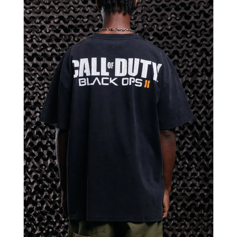 73Studio X Call Of Duty Black Ops 2 Vintage T-Shirt Black Acidwash