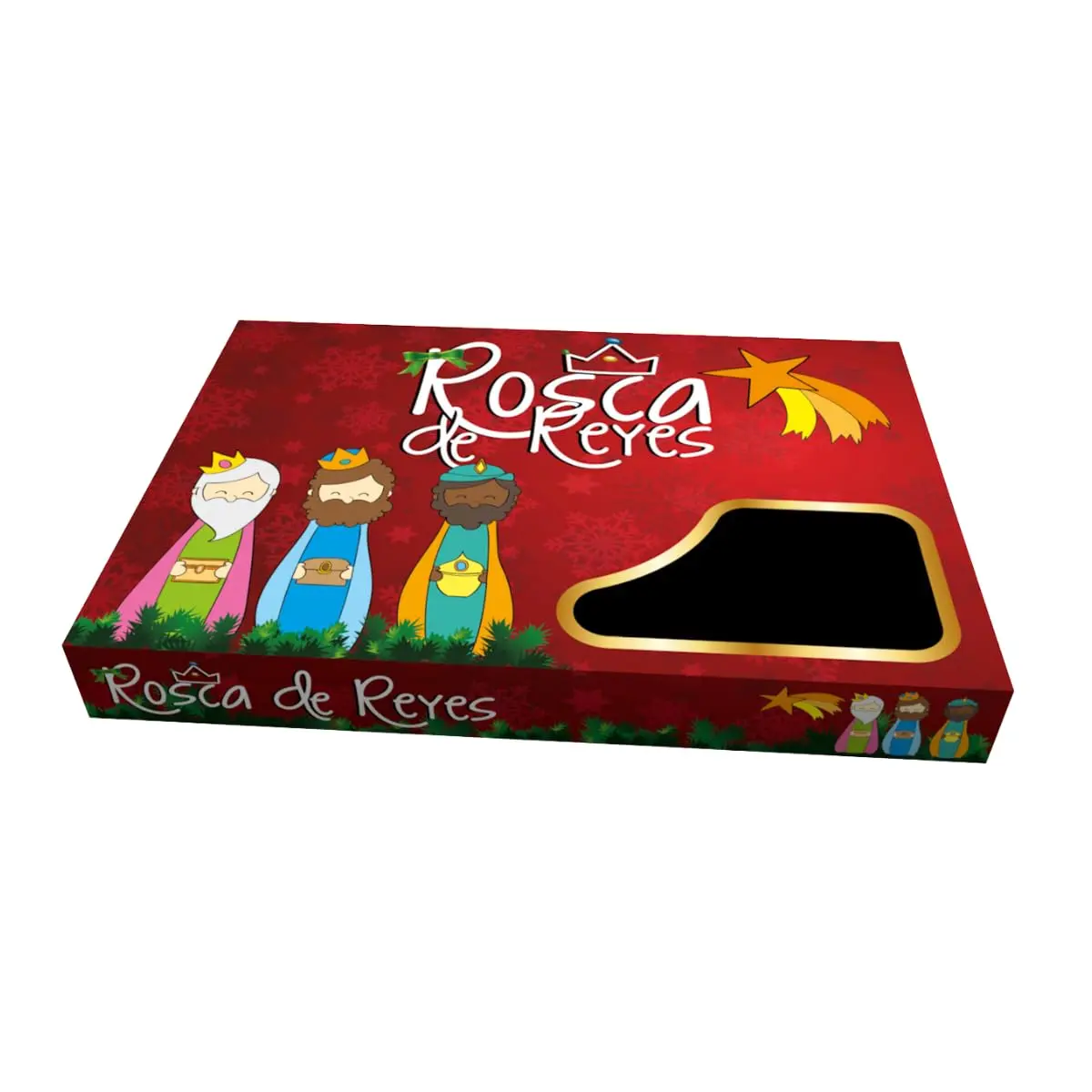 LA TIENDITA ESSENTIALS 50 LARGE Rosca de Reyes Boxes (lid+base) 26.7 x 18.7 x 3 in (45.19 lb)