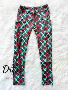 Holiday plaid leggings