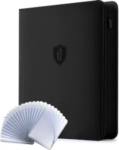 9-Pocket Toploader Binder with Zipper – Holds Up to 288 Top Loaders – Premium Double-Sided Trading Card Album for TCG, MTG, and Sports Cards