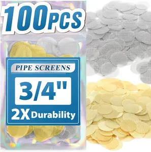 100pcs 3/4 Inch Pipe Screens & Components - 50pcs Premium Stainless Steel Screens, 50pcs Brass Components for Home Improvement, Pool & Hot Tub Accessory Needs
