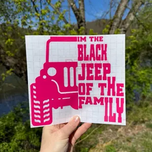 I’m The Black Jeep Of The Family Decal - Waterproof Permanent Vinyl for Smooth Surfaces - Bright Colors Last Indoors Outdoors - Various Sizes Available
