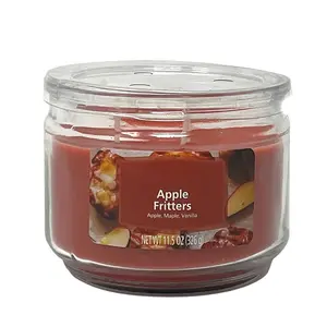 3-Wick Glass Jar Candle, Apple Fritter, 11.5 oz