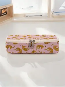 Tiger Print Large Capacity Pencil Case, Durable Multi-Functional Storage Bag, Portable Zipper Organizer for School Office Supplies, Pencil Holder