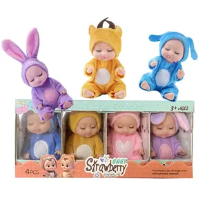 Kids Dolls Cute Doll 4-Piece Fairy Princess 3.5-Inch Sleep Doll, Girls' Toy Doll Set, Perfect Gift Box Birthday Present, Dolls Gifts