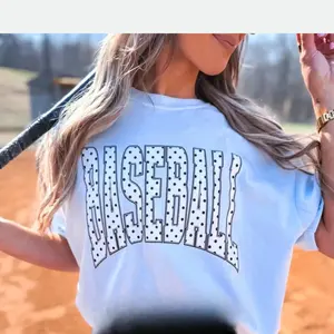 Baseball Unisex T-Shirt Polka Dots Baseball Mama Unisex T-Shirt Baseball Shirt