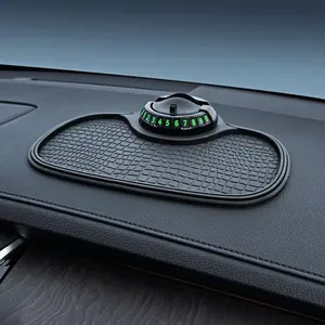 Car Dashboard Anti-slip Storage Pad, Multifunctional Car Dashboard Storage Pad with Phone Holder & Parking Number Plate, Universal Car Interior Accessories
