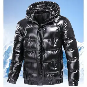 Men's Casual Versatile Outdoor Sport Cotton-Padded Jacket - Unisex Black Puffer Coat with Hood(gift)