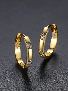 Dainty Huggie Hoop Earrings for Women, CZ Flower Gold Silver Rose Gold Black Hoops, Hypoallergenic Earings Jewelry for Her