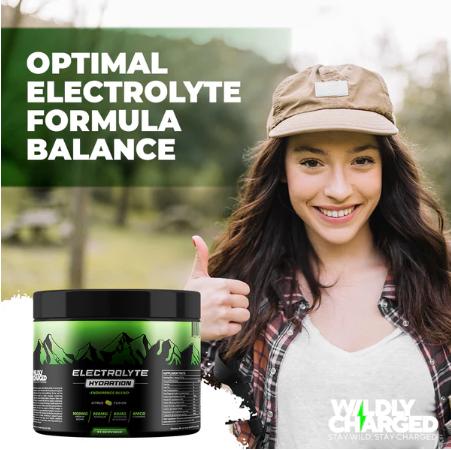 Wildly Charged Premium Electrolyte Hydration Powder | Endurance 4 Refreshing Flavors | Fitness Electrolyte Drink Mix | 80-90 Servings | Natural Ingredients