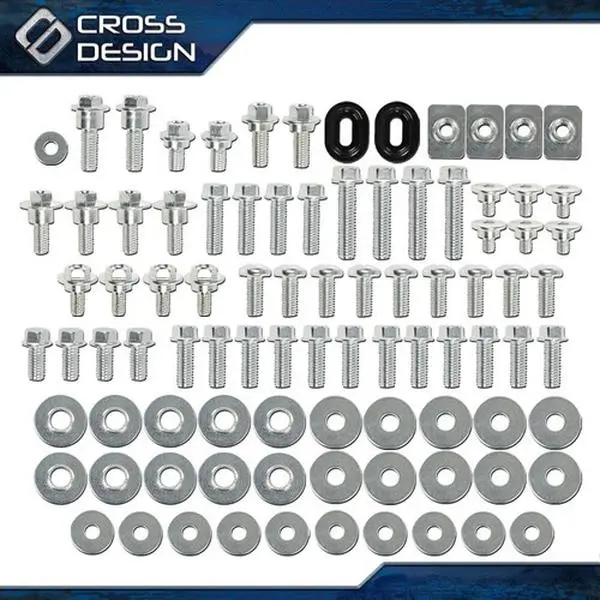 CROSSDESIGN 90-Piece Full Vehicle Body Replacement Screw Bolt Kit, Motorcycle Accessory for 2002-2021 CRF 150, 250, 450, CRF150RB, CRF250X, CRF450X