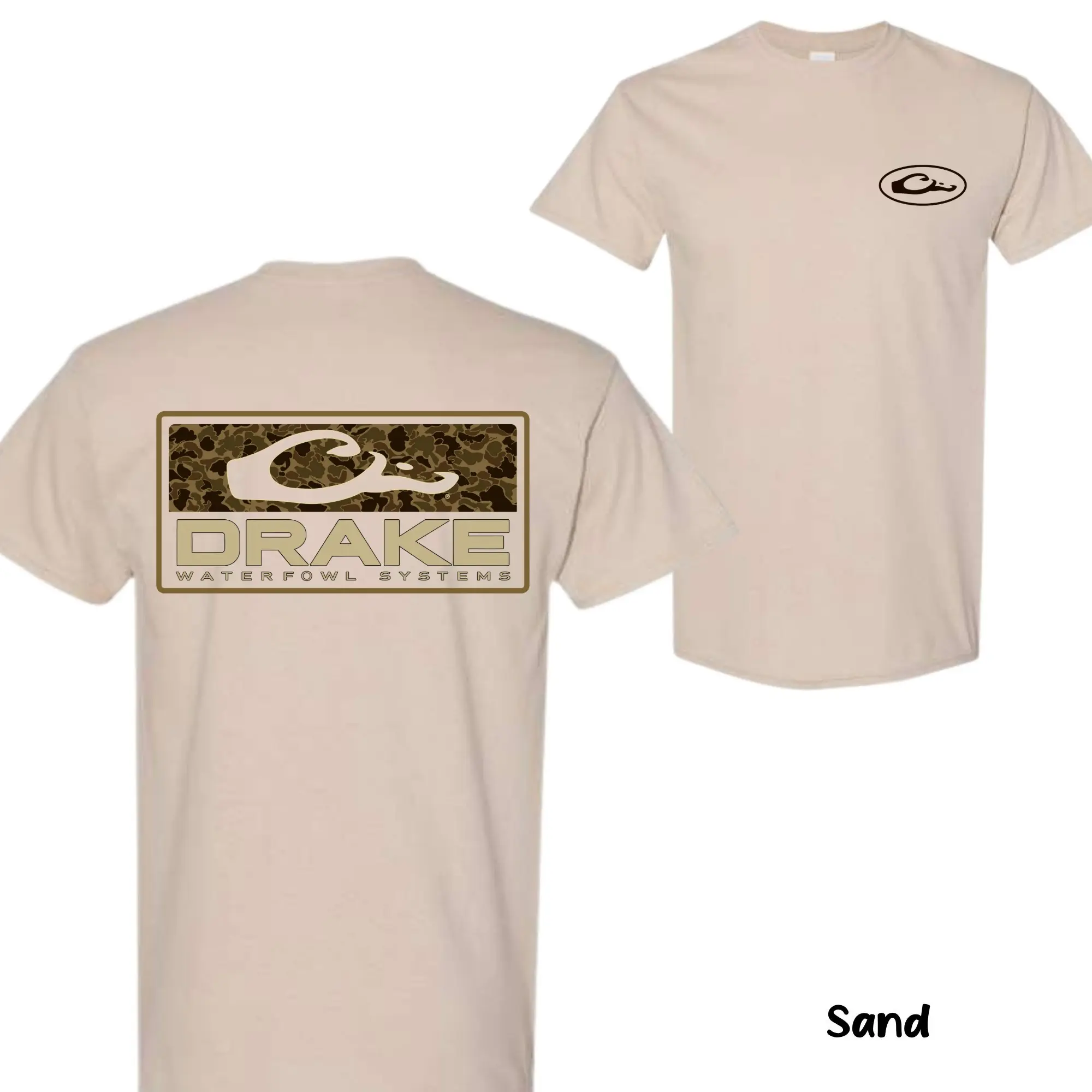Drake Waterfowl Camo Bar T-Shirt, Sweatshirt & Hoodie, Southern Outdoor Graphic Tee, Casual Streetwear, Menswear and Womenswear Top, Trendy Shirt for Hunting Season & Country Life