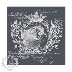French Ram - Mesh Stencil 12x12