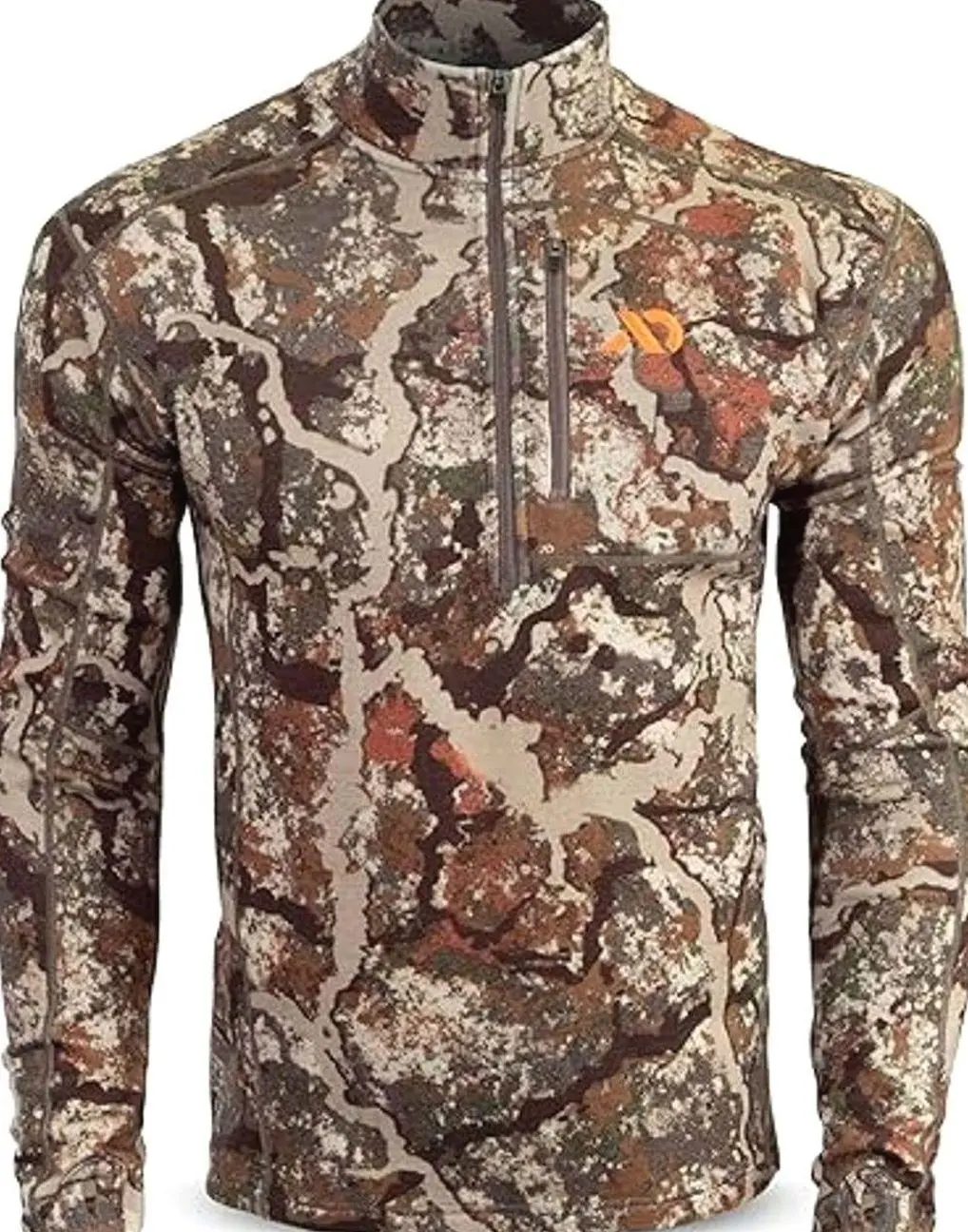 Men's Furnace Quarter Zip - Merino Camo Hunting Long Sleeve, Insulated Midlayer, Hunting Gear For Men 1 00W