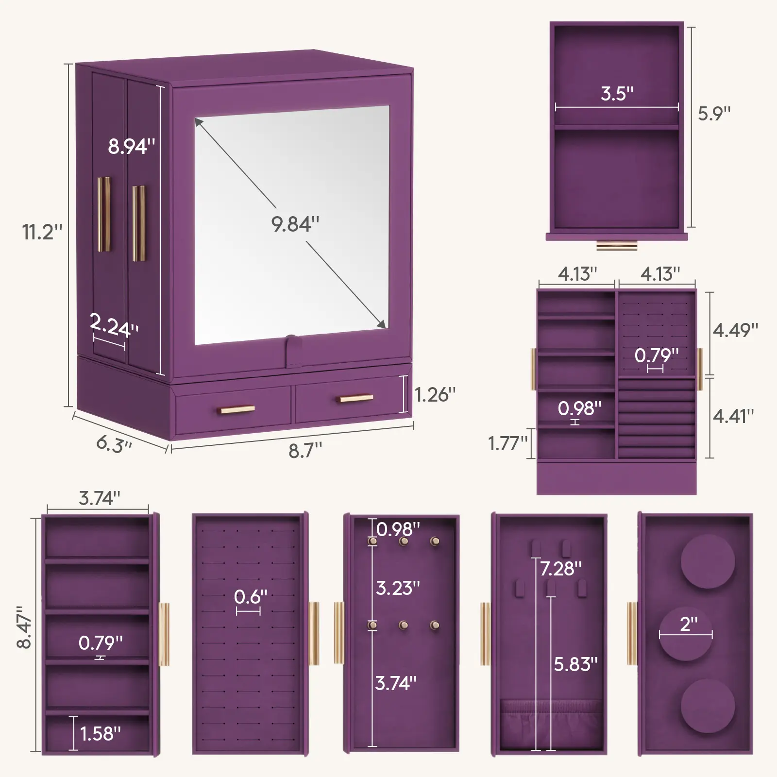 Inside Mirror - Purple