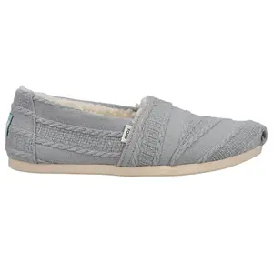 TOMS Womens Alpargata Cozy Slip On Flats Casual - Grey