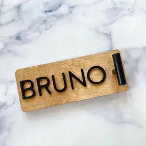 Customized Pet Leash Holder-Puppy Name-Dog-Wood Home Decor-Decoration-Personalized-Birthday Present-Gift