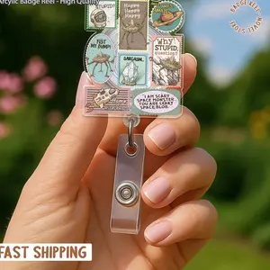 Amaze Amaze Amaze Badge Reel, Rocky Inspired Sci Fi ID Holder, Project Hail Mary Fan Gift, Nurse Teacher Retractable Badge Clip