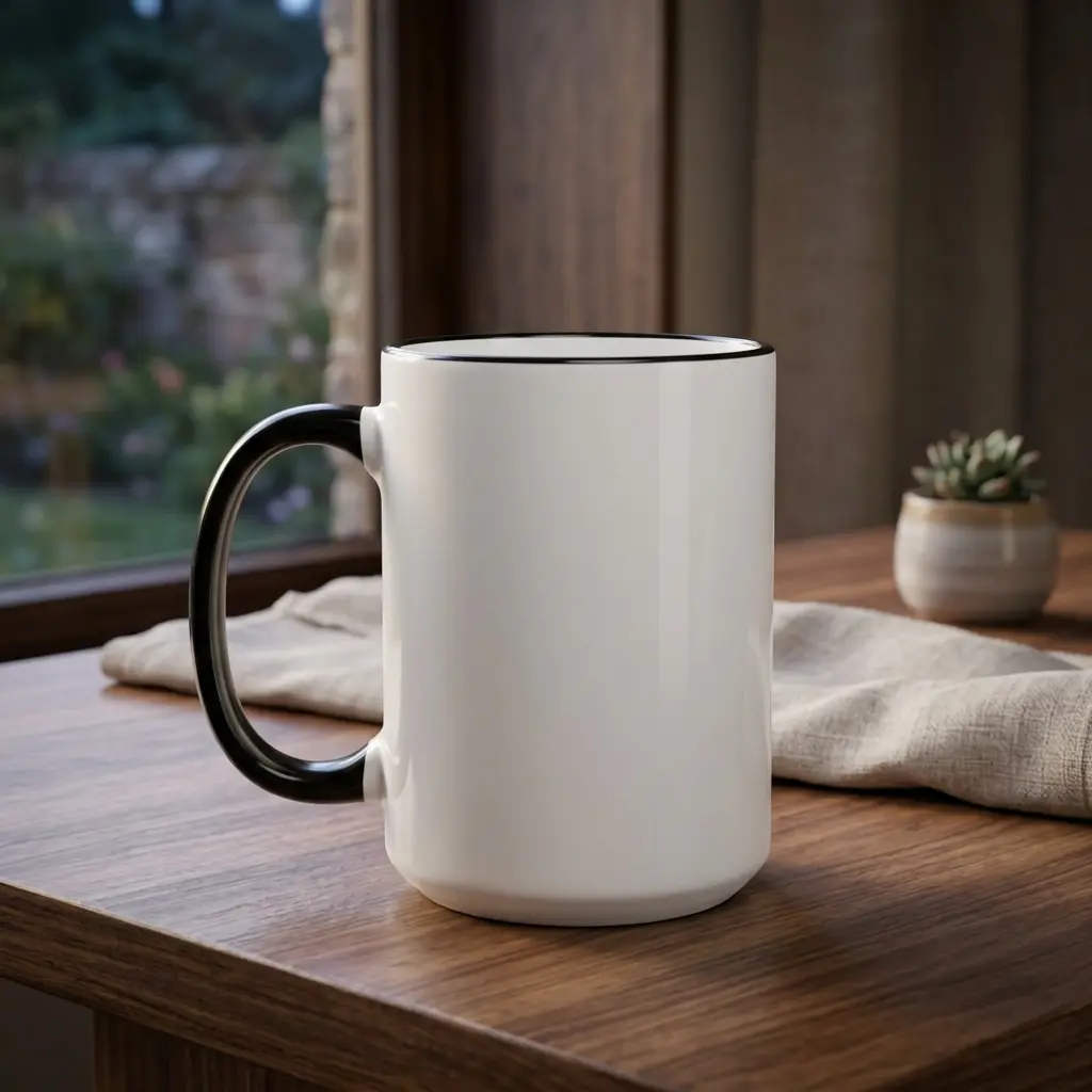 Blank Ceramic Mug 11oz, Plain White Coffee Cup, Customizable Mug, Personalized Gift for Home
