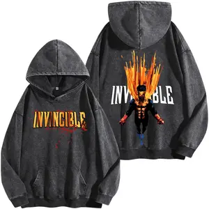 Mark Grayson- Invincible Story Washed Hoodie, Shirt Invincible , Mark Grayson Invincible Hoodie Sweatshirt, Men Shirt Cotton Fabric streetwear lover graphic tee