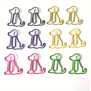 20pcs Colorful Animal Paper Clips - Cute Sitting Dog Design, Iron Material, Perfect for Office Organization, Paperclip