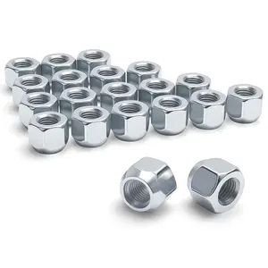 7/16"-20 Open End Lug Nuts Compatible with Chevy Impala 1958-1970,Chevelle Monte Carlo Corvette Camaro Malibu Blazer,for Vintage Car,Muscle Car, Roadster, SUV, OE#Dorman 711-830 611-014,20PCS, Galvanized Steel, Hex Shape, Ratchet Install