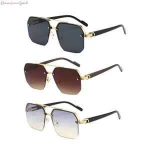 Men's 3-Pack Premium Metal Frame Sunglasses - Lightweight Frame Glasses, Modern Casual Decorative Lenses, Sturdy Fashion Eyewear for Outdoor Cycling, Guys Gifts, Men's Sunglasses