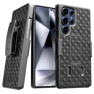 Rome Tech Belt Clip Holster Case for Samsung Galaxy S25 Ultra (2025) – Rugged Dual-Layer 360° Drop Protection, Non-Slip TPU + PC Armor, Foldable Kickstand, Raised Bezel Screen & Camera Protection, 180° Rotating Belt Clip