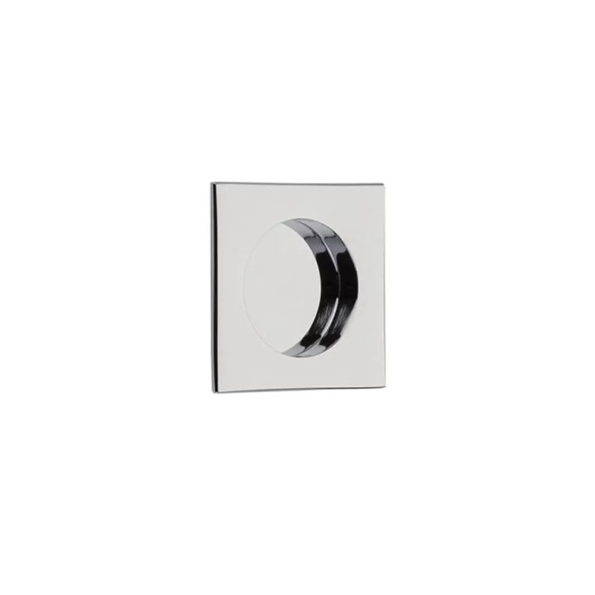 Emtek 2213US26 Contemporary Square Flush Pull - Bright Chrome, 2-1/2" Height, Brass Door Handles, Premium Feel