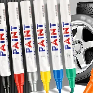 12pc Waterproof Quick-Dry Oil-Based Paint Pens, Steel Industry Tire Repair Markers, Non-Fading Ink, Durable Industrial Use