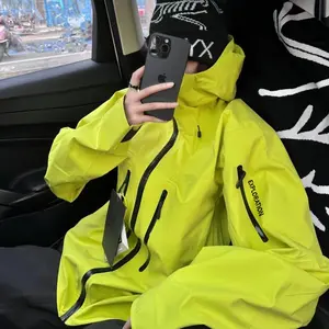 Outdoor waterproof and windproof jacket hard shell mountaineering suit