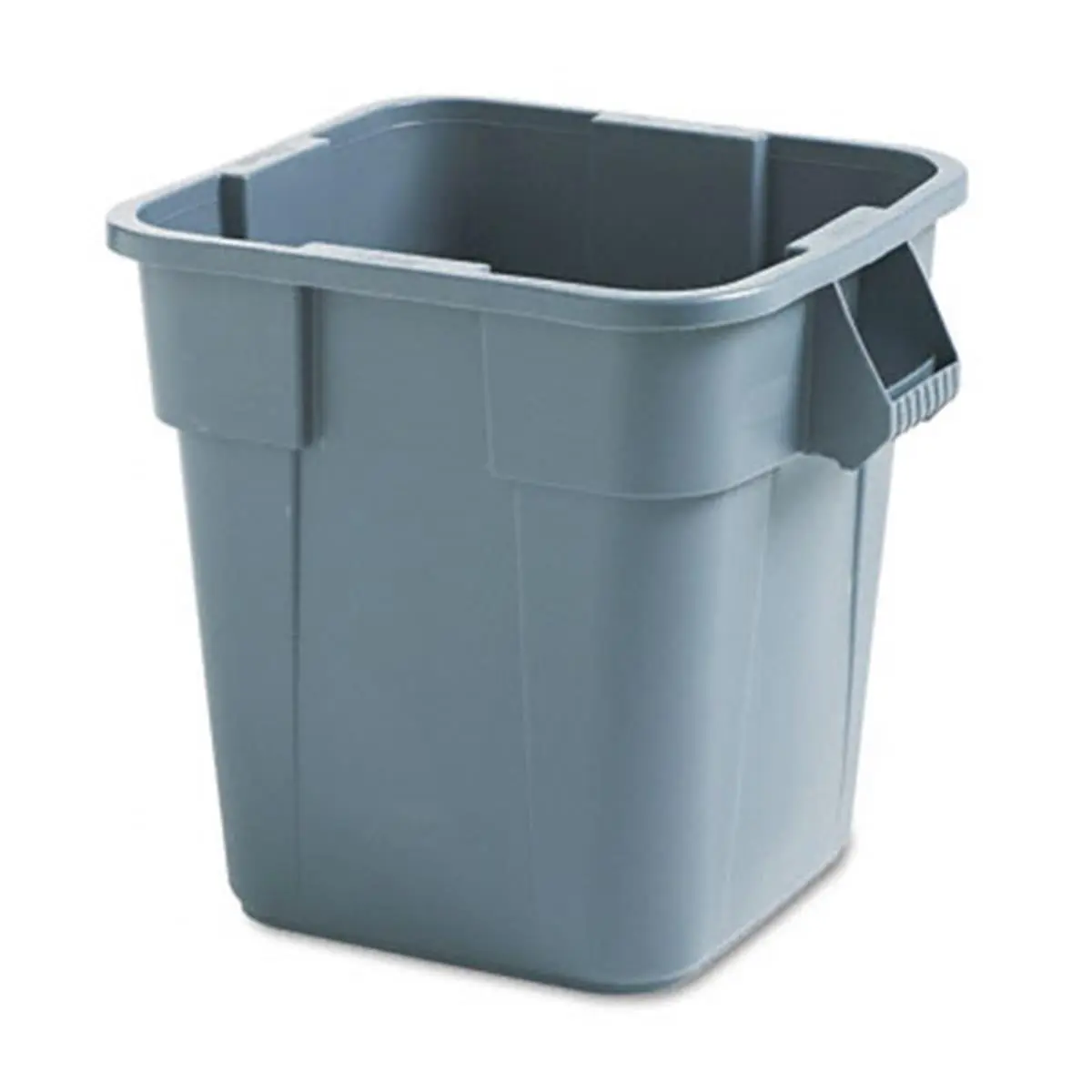 Gray Plastic Brute Square Container - 28 Gal Polyethylene Home Care Storage Bin