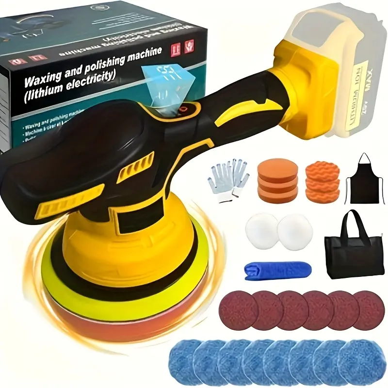 Cordless Car Polisher  (Tool Only, Battery Not Included), Polisher And Buffer, 6 Variable Speeds, Up To 6800 RPM, Cordless Polisher For Auto Detailing/Polishing/Waxing (Battery Not Included)