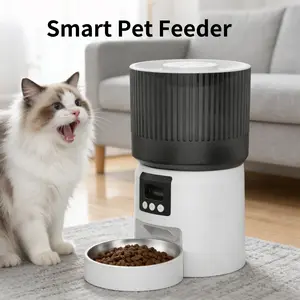 Intelligent Fully Automatic Pet Feeder Timed Quantitative Feeding Remote Control App Management for Cats Dogs Large Capacity Food Dispenser Easy Clean No More Worry