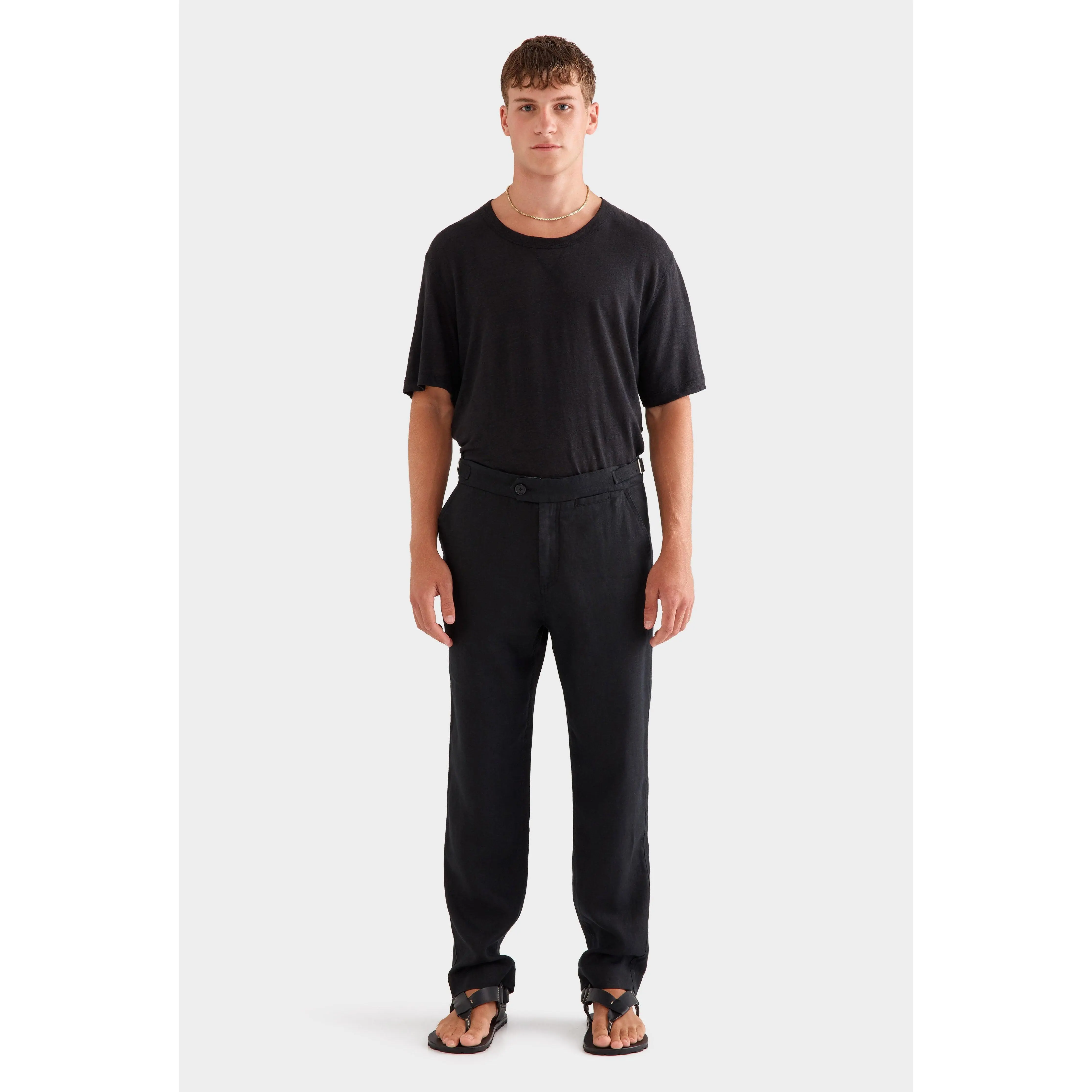 Side Tab Trouser - Black