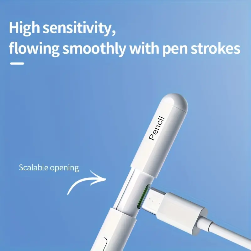 Stylus Pen Compatible for Apple Pencil (2018-2025), with Battery Level Display Magnetic Connector & Hidden Type-C Charging, Rechargeable with Tilt Sensor & Full-Screen Anti-Mistouch, Compatible for iPad Pro 11"/12.9"/13" iPad Air 5/6/7 iPad